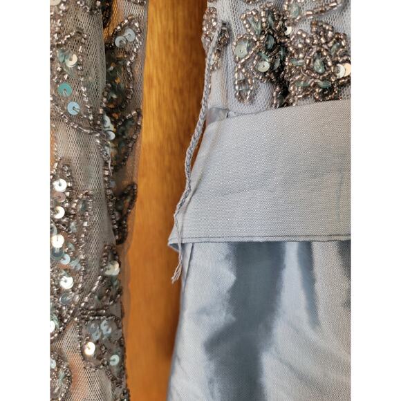 NWT Pissaro Nights Beaded Illusion Taffeta Cocktail Dress Pisarro Nights Sz 6 - Picture 2 of 11